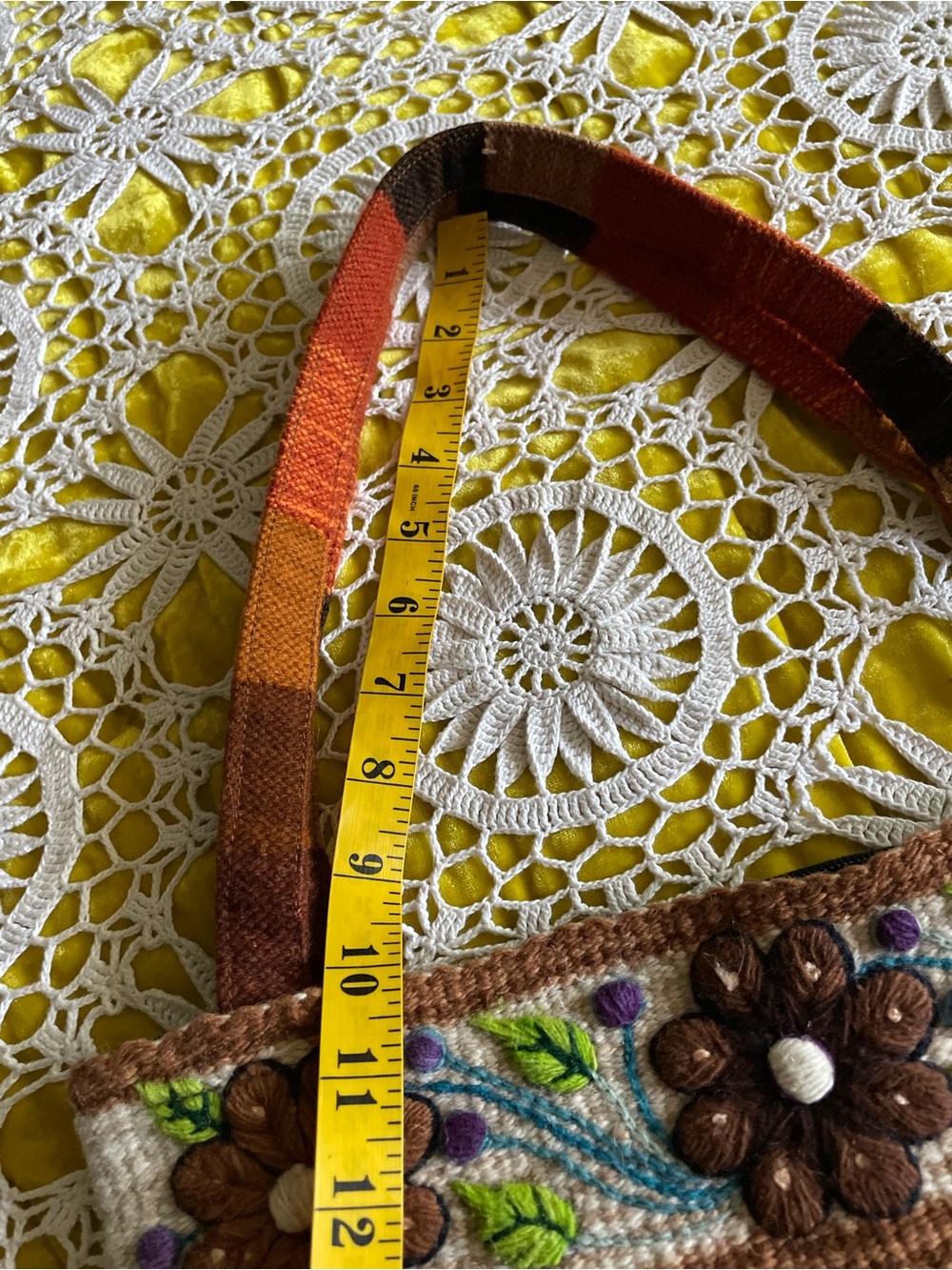 Vintage Handmade floral tote bag - Picture 9 of 13
